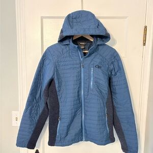OR Vindo Insulated Hooded Jacket size S blue wool blend